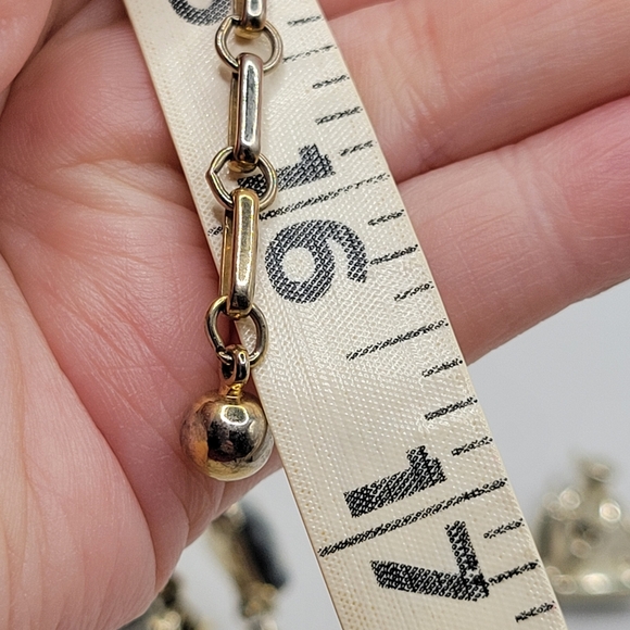 VTG Coro Demi-Parure: Gold Tone Setting | White, Black, Gold "Confetti" | SIGNED - Picture 10 of 13